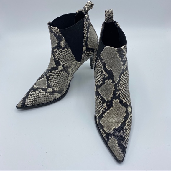 Zara Shoes - Zara Woman Snakeskin Booties Size 7